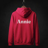 Annie Cast Hoodie back (Fire Red)