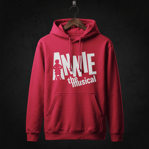 Annie Cast Hoodie front (Fire Red)