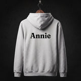 Annie Cast Hoodie back (Heather Grey)