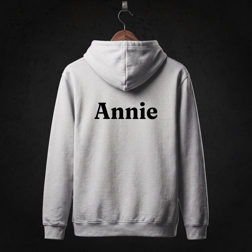 Annie Cast Hoodie back (Heather Grey)