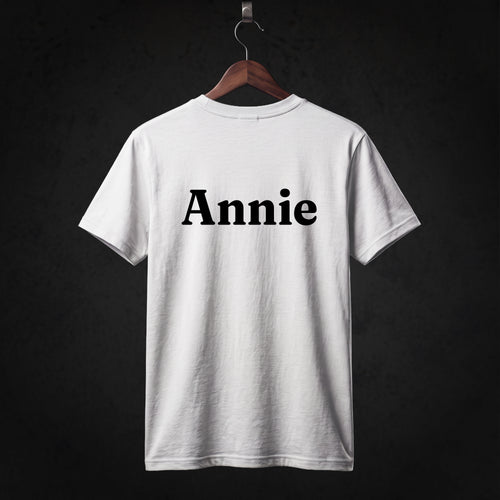 Annie Cast T-Shirt back (White)