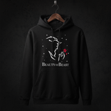 Beauty and the Beast Cast Hoodie front (Black)