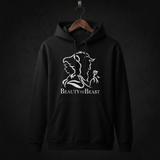 Beauty and the Beast Cast Hoodie front (Black)