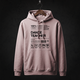 Dance Teacher Hoodie front (Pink)
