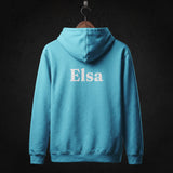 Frozen Cast Hoodie back (Turquoise)