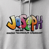 Joseph and the Amazing Technicolor Dreamcoat Cast Hoodie logo (Heather Grey)