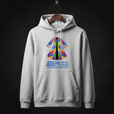 Joseph and the Amazing Technicolor Dreamcoat Cast Hoodie front (Heather Grey)