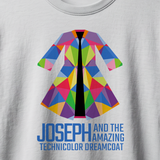 Joseph and the Amazing Technicolor Dreamcoat Cast T-Shirt logo (White)
