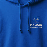 Maldon Gymnastics hoodie blue front detail