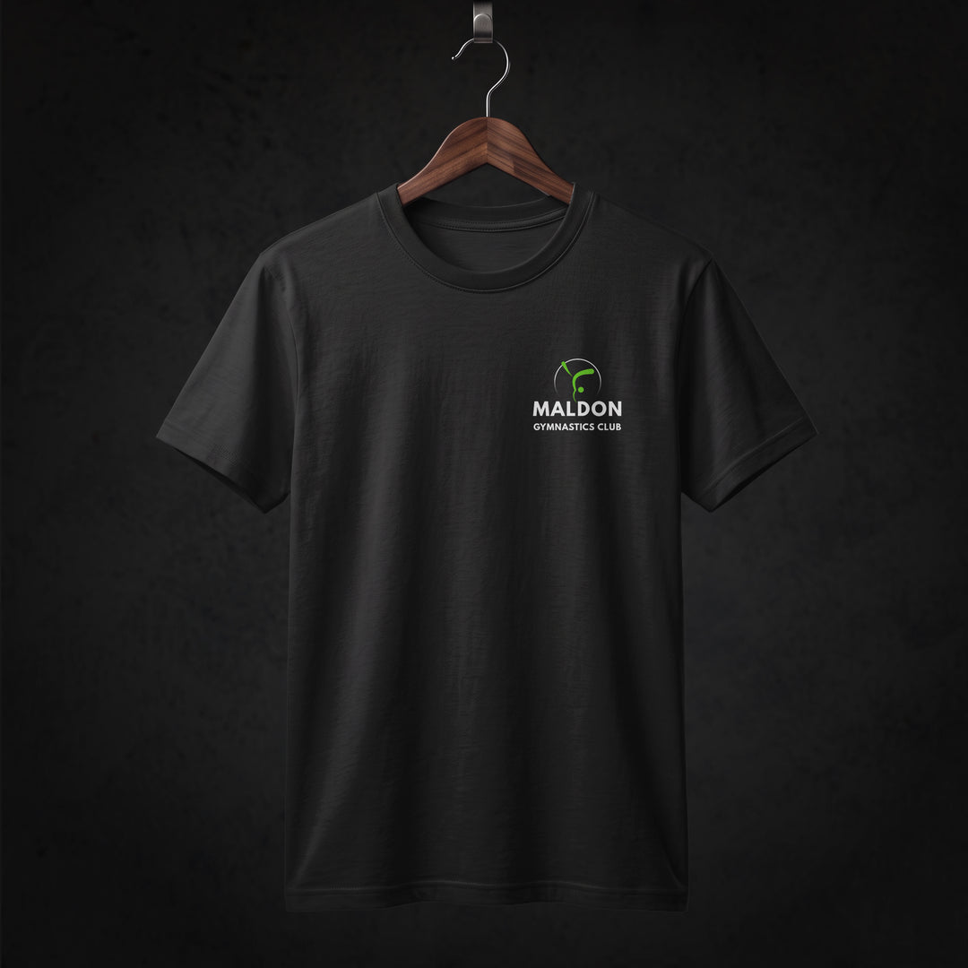 Adult 100% Cotton T-Shirt Black - Printed Logos