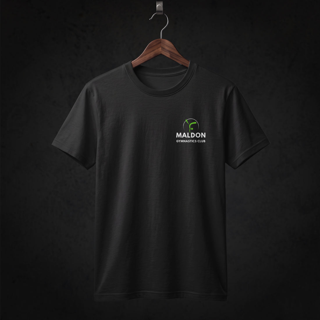 Adult 100% Cotton T-Shirt Black - Printed Logos