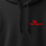 Springers Hoodie front detail (Black)
