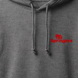 Springers Hoodie front detail (Heather Grey)