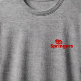 Springers T-Shirt front detail (Heather Grey)